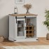 Aparador HALDEN con puerta corredera blanco 80x40x80