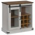 Aparador HALDEN con puerta corredera blanco 80x40x80