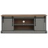 Mueble de TV HALDEN 2 puerta correderas gris 150x40x60
