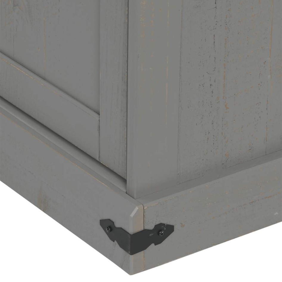 Mueble de TV HALDEN 2 puerta correderas gris 150x40x60