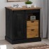 Aparador HALDEN con puerta corredera negro 80x40x80