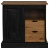 Aparador HALDEN con puerta corredera negro 80x40x80