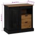 Aparador HALDEN con puerta corredera negro 80x40x80