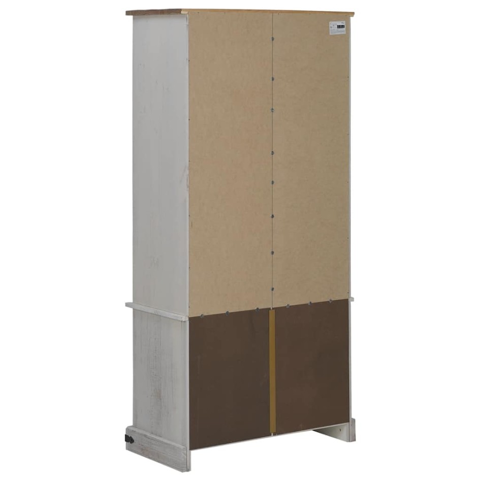 Vinoteca  HALDEN con botelleros y puerta corredera blanco