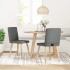 Sillas de comedor 2 unidades tela gris