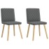 Sillas de comedor 2 unidades tela gris