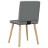 Sillas de comedor 2 unidades tela gris