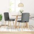 Sillas de comedor 2 unidades tela gris