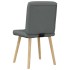 Sillas de comedor 2 unidades tela gris