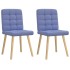 Sillas de comedor 2 uds tela azul