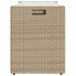 Banco de almacenaje con cojín beige 100 cm ratán
