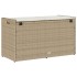 Banco de almacenaje con cojín beige 100 cm ratán