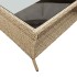 Sofá jardín de 2 plazas con cojín y mesa beige ratán