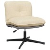 Silla de oficina giratoria tela color crema