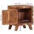 Mesita de noche 40x32x46 cm madera maciza