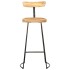 Taburetes de barra 2 uds 49x43x103 cm madera maciza de