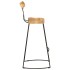 Taburetes de barra 2 uds 49x43x103 cm madera maciza de