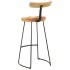 Taburetes de barra 2 uds 49x43x103 cm madera maciza de