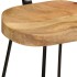 Taburetes de barra 2 uds 49x43x103 cm madera maciza de