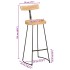 Taburetes de barra 2 uds 49x43x103 cm madera maciza de