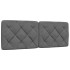 Cama con colchón tela gris oscuro 140x190