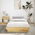 Estructura de cama sin colchón 80x200 cm madera maciza