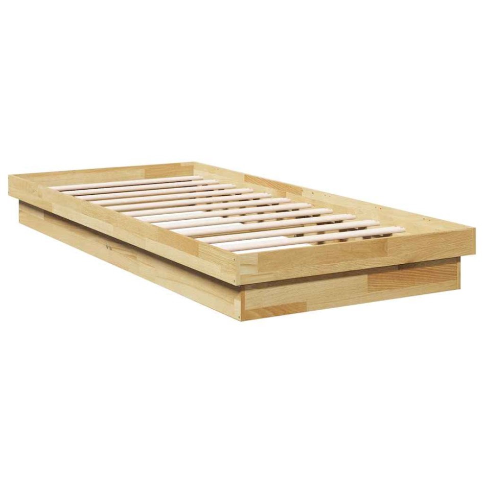 Estructura de cama sin colchón 80x200 cm madera maciza