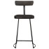 Taburetes de barra 2 uds negro 49x43x88 cm madera maciza