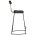 Taburetes de barra 2 uds negro 49x43x88 cm madera maciza