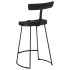 Taburetes de barra 2 uds negro 49x43x88 cm madera maciza