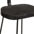 Taburetes de barra 2 uds negro 49x43x88 cm madera maciza