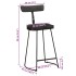 Taburetes de barra 2 uds negro 49x43x88 cm madera maciza