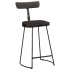 Taburetes de barra 2 uds negro 49x43x88 cm madera maciza