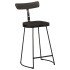 Taburetes de barra 2 uds negro 49x43x88 cm madera maciza
