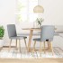 Sillas de comedor giratorias 2 unidades tela gris