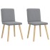 Sillas de comedor giratorias 2 unidades tela gris