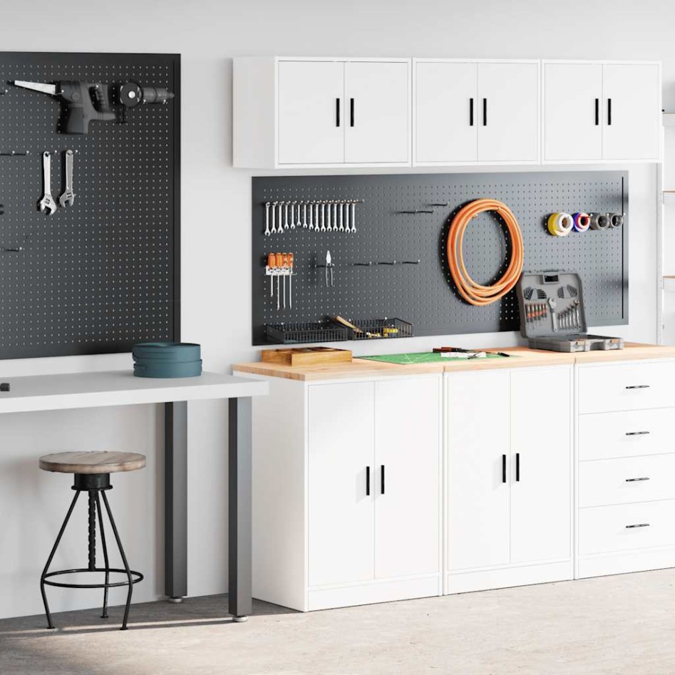 Armarios 2 uds para garaje madera de ingeniería