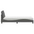 Cama con colchón tela gris oscuro 80x200
