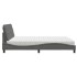 Cama con colchón de tela gris oscuro 180x200
