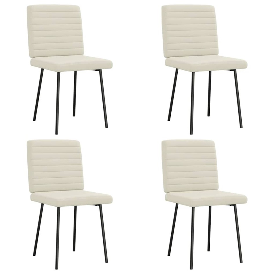 Sillas de comedor 4 unidades terciopelo