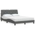 Cama con colchón tela gris oscuro 120x200