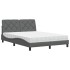 Cama con colchón tela gris oscuro 120x200
