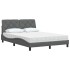 Cama con colchón tela gris oscuro 120x200
