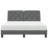 Cama con colchón tela gris oscuro 120x200