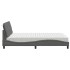 Cama con colchón tela gris oscuro 120x200