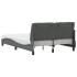 Cama con colchón tela gris oscuro 120x200