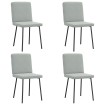 Sillas de comedor 4 unidades terciopelo gris claro