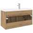 Mueble para lavabo con lavabo empotrado artesanal de