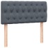 Cama box spring con colchón terciopelo gris oscuro 80x220