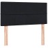 Cama box spring con colchón cuero sintético negro 90x210